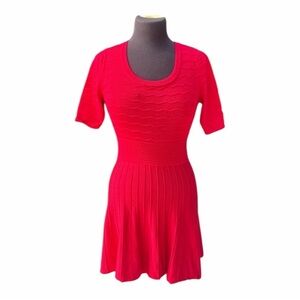 Candie’s Red Y2K Knit Fit & Flare Dress – Size Small